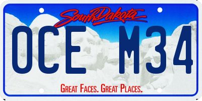 SD license plate 0CEM34