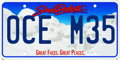 SD license plate 0CEM35