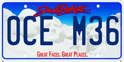 SD license plate 0CEM36