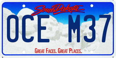 SD license plate 0CEM37