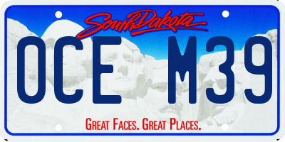 SD license plate 0CEM39