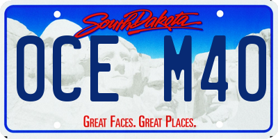 SD license plate 0CEM40