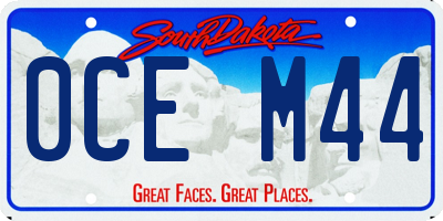 SD license plate 0CEM44
