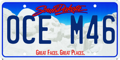 SD license plate 0CEM46