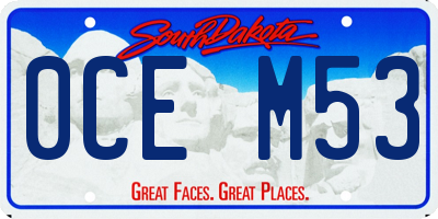 SD license plate 0CEM53