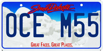 SD license plate 0CEM55