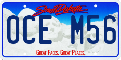 SD license plate 0CEM56