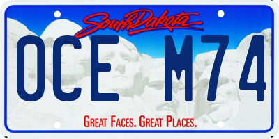 SD license plate 0CEM74