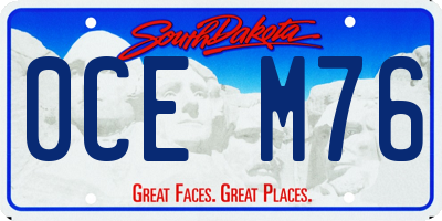 SD license plate 0CEM76