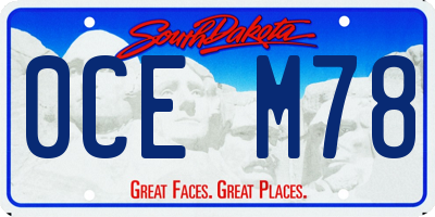SD license plate 0CEM78