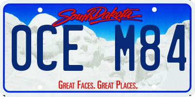 SD license plate 0CEM84