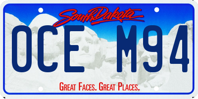 SD license plate 0CEM94
