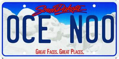 SD license plate 0CEN00