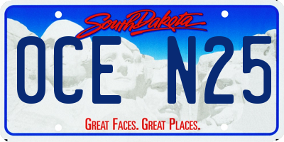 SD license plate 0CEN25