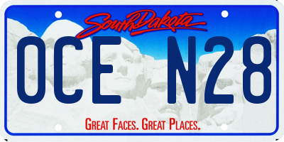 SD license plate 0CEN28