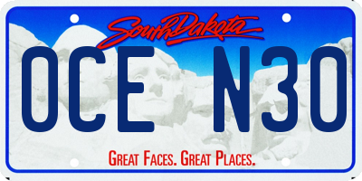 SD license plate 0CEN30