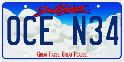 SD license plate 0CEN34