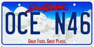 SD license plate 0CEN46