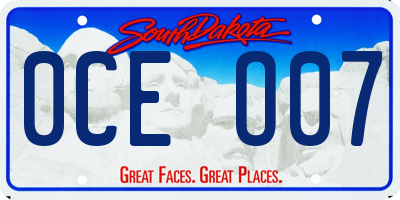 SD license plate 0CEO07