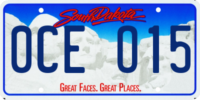 SD license plate 0CEO15
