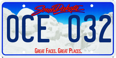 SD license plate 0CEO32