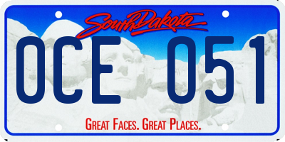 SD license plate 0CEO51