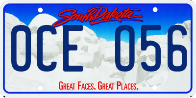 SD license plate 0CEO56