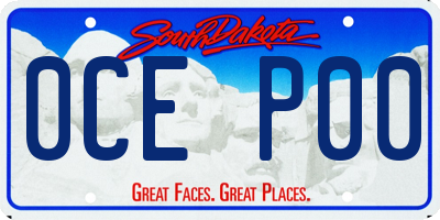 SD license plate 0CEP00