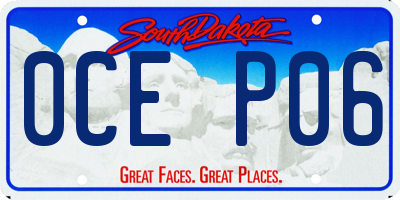 SD license plate 0CEP06