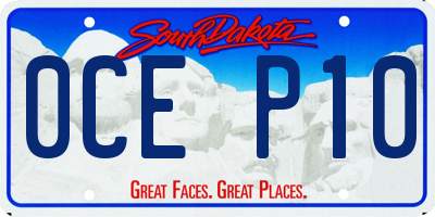 SD license plate 0CEP10