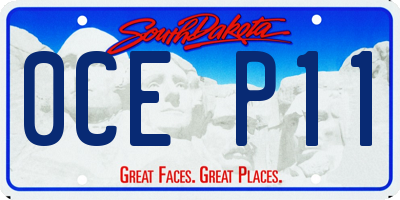 SD license plate 0CEP11