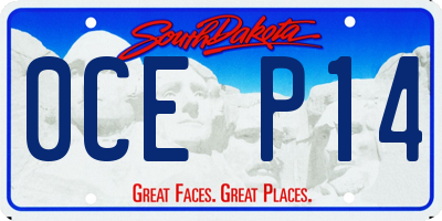 SD license plate 0CEP14
