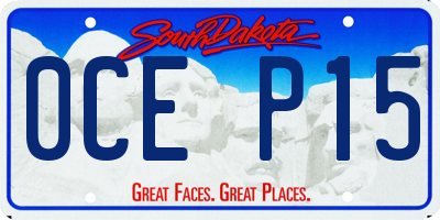 SD license plate 0CEP15