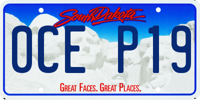 SD license plate 0CEP19