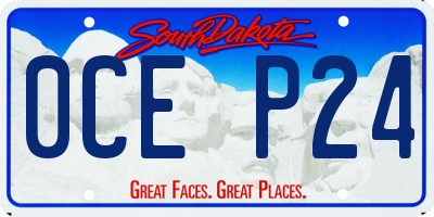 SD license plate 0CEP24