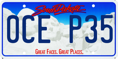 SD license plate 0CEP35