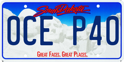 SD license plate 0CEP40