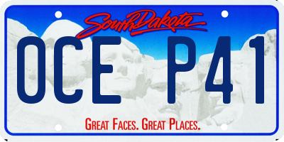 SD license plate 0CEP41