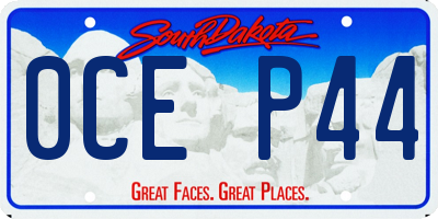 SD license plate 0CEP44