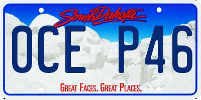 SD license plate 0CEP46