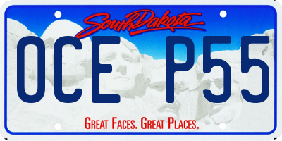 SD license plate 0CEP55