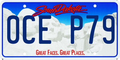 SD license plate 0CEP79