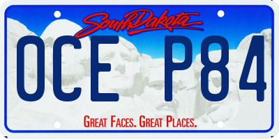 SD license plate 0CEP84