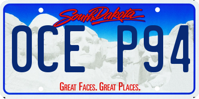 SD license plate 0CEP94
