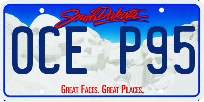 SD license plate 0CEP95