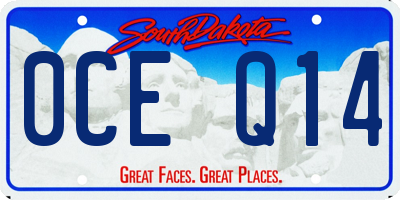SD license plate 0CEQ14