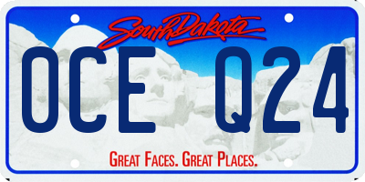 SD license plate 0CEQ24