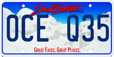 SD license plate 0CEQ35
