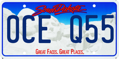 SD license plate 0CEQ55