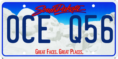 SD license plate 0CEQ56